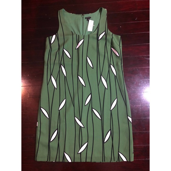 Ann Taylor Dress A-Line Green Sleeveless Size 10 - Picture 3 of 6